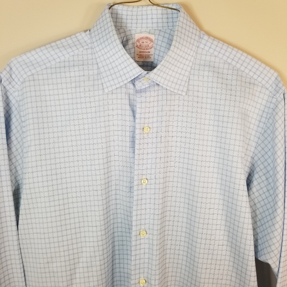 Brooks Brothers Madison Check Dress Shirt 16-35 - Picture 10 of 16